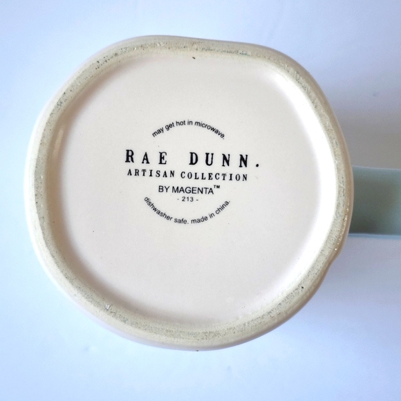Rae Dunn Ceramic white blue mug New - Picture 5 of 5